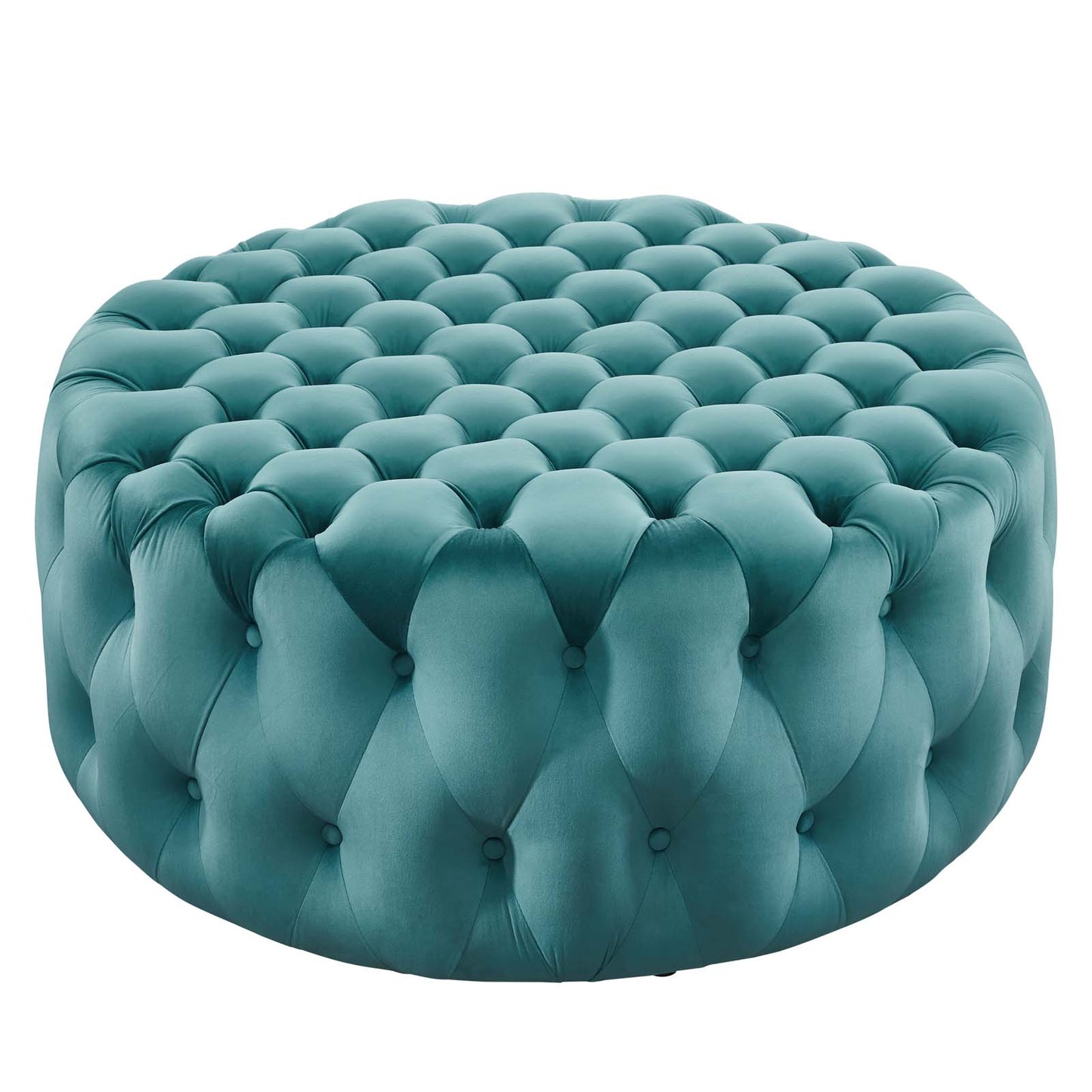 Amour Tufted Button Large Round Performance Velvet Ottoman By Modway - EEI-5469 | Ottomans | Modishstore - 61