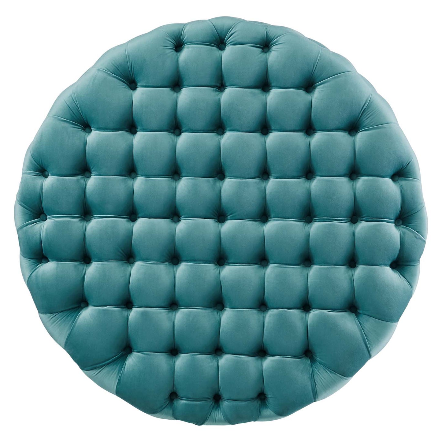 Amour Tufted Button Large Round Performance Velvet Ottoman By Modway - EEI-5469 | Ottomans | Modishstore - 62