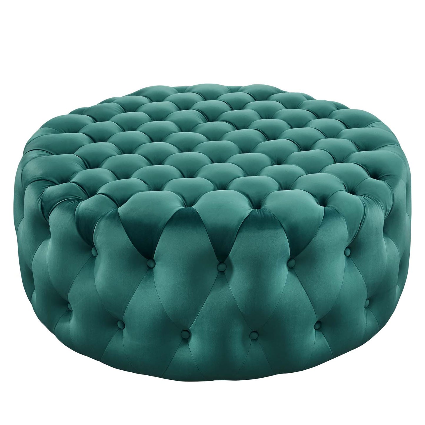 Amour Tufted Button Large Round Performance Velvet Ottoman By Modway - EEI-5469 | Ottomans | Modishstore - 67