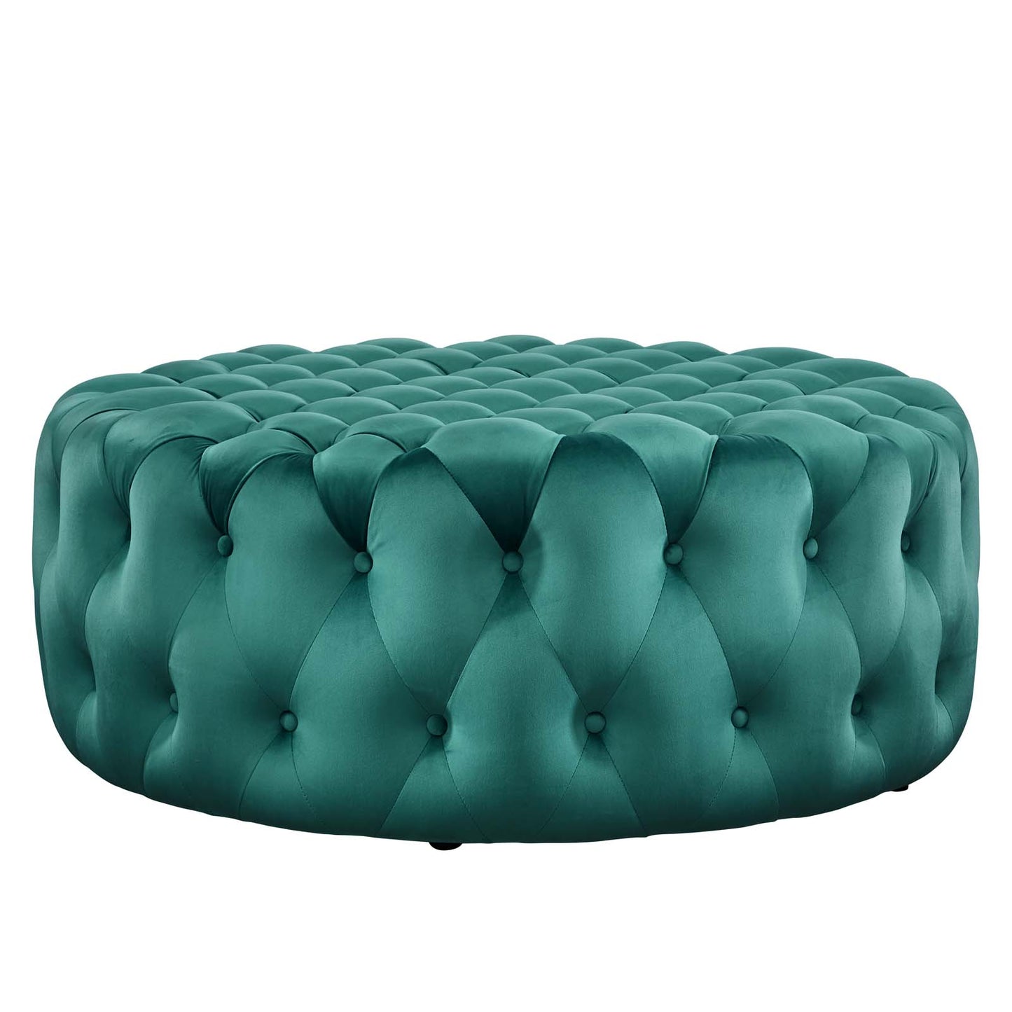 Amour Tufted Button Large Round Performance Velvet Ottoman By Modway - EEI-5469 | Ottomans | Modishstore - 69
