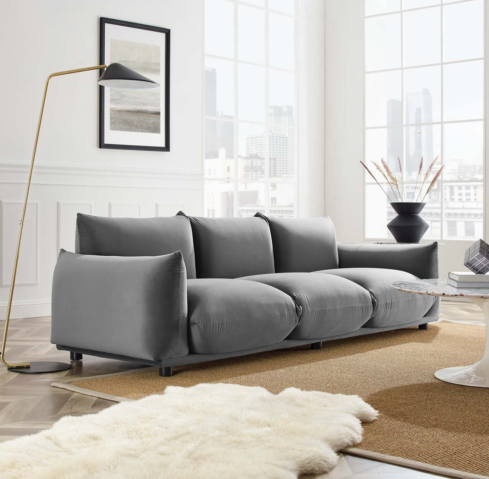 Modway Copious Performance Velvet Sofa - EEI-5470 | Sofas | Modishstore - 9