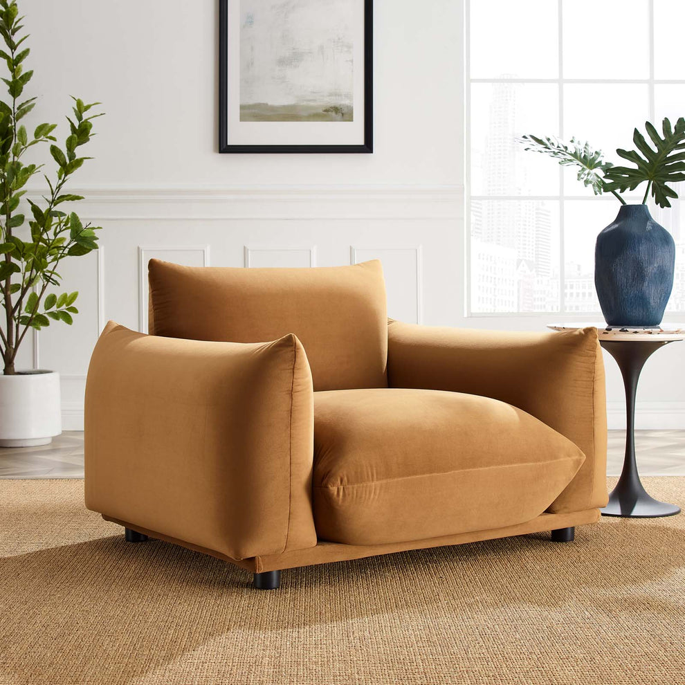 Modway Copious Performance Velvet Armchair - EEI-5472 | Armchairs | Modishstore - 1