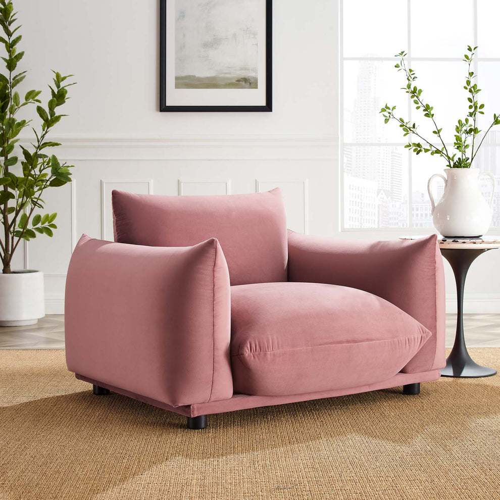 Modway Copious Performance Velvet Armchair - EEI-5472 | Armchairs | Modishstore - 5