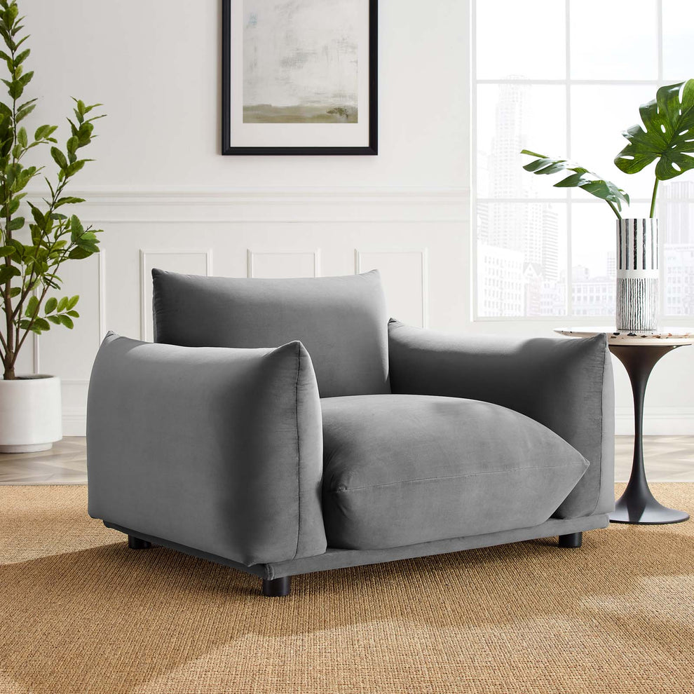 Modway Copious Performance Velvet Armchair - EEI-5472 | Armchairs | Modishstore - 9