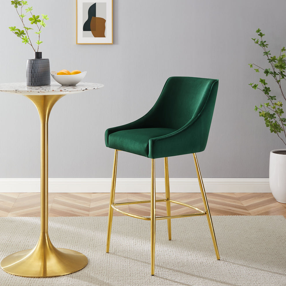 Discern Performance Velvet Bar Stool By Modway - EEI-5473 | Bar Stools | Modishstore - 1
