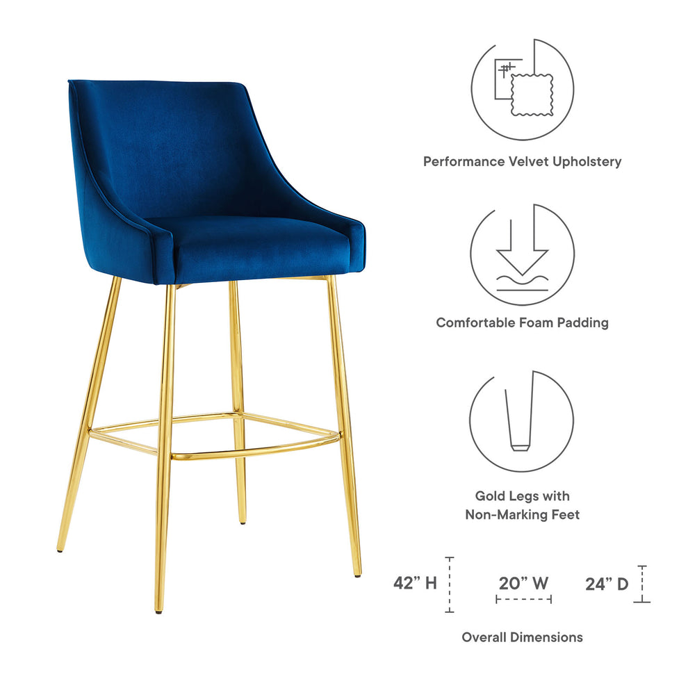 Discern Performance Velvet Bar Stool By Modway - EEI-5473 | Bar Stools | Modishstore - 29