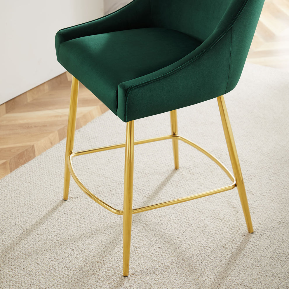 Discern Performance Velvet Counter Stool By Modway - EEI-5474 | Bar Stools | Modishstore - 8