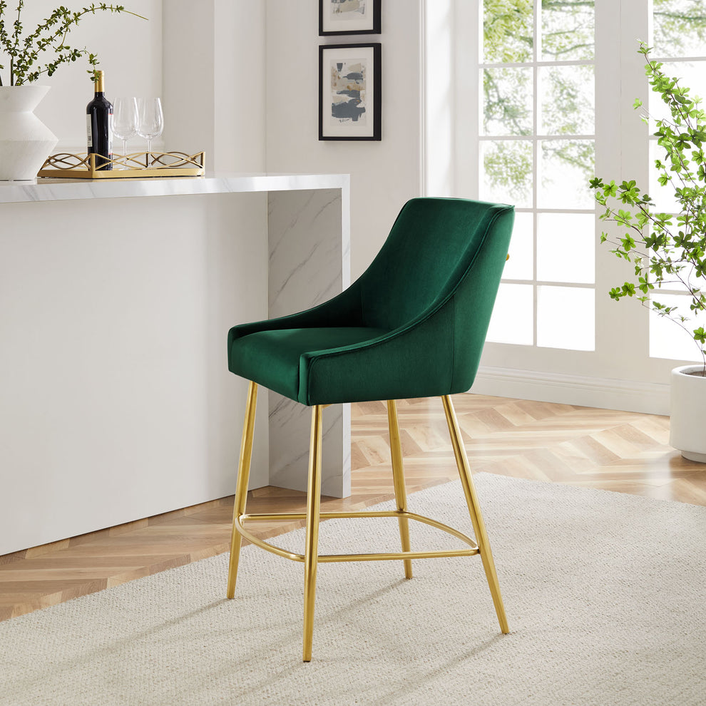 Discern Performance Velvet Counter Stool By Modway - EEI-5474 | Bar Stools | Modishstore - 1