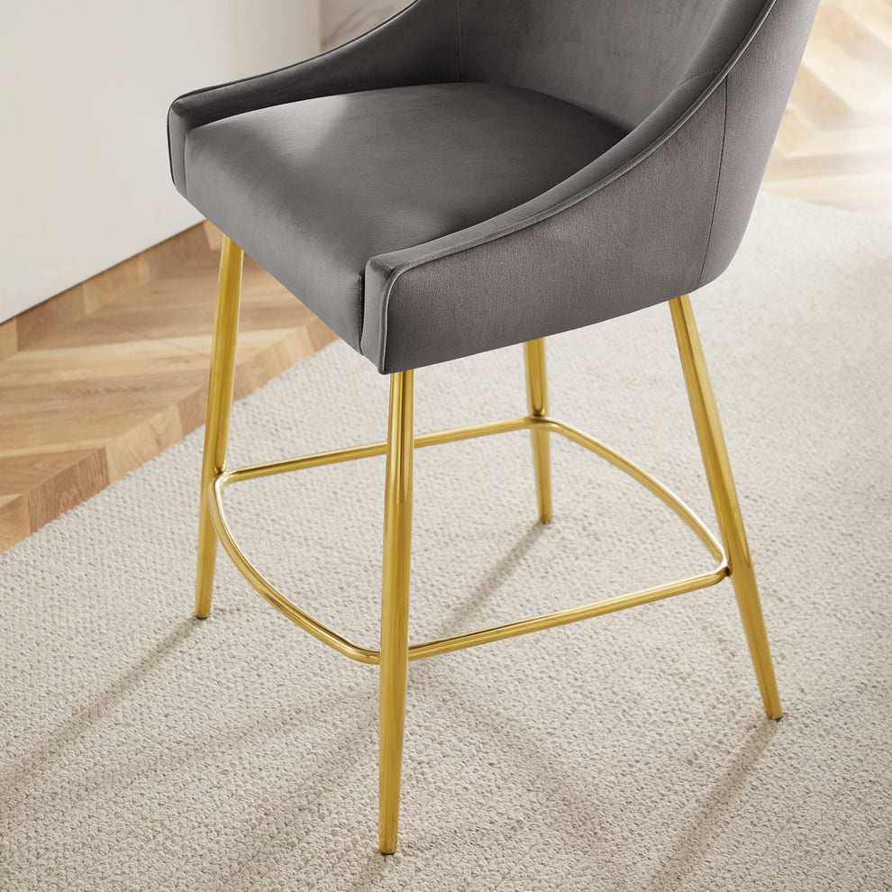 Discern Performance Velvet Counter Stool By Modway - EEI-5474 | Bar Stools | Modishstore - 15