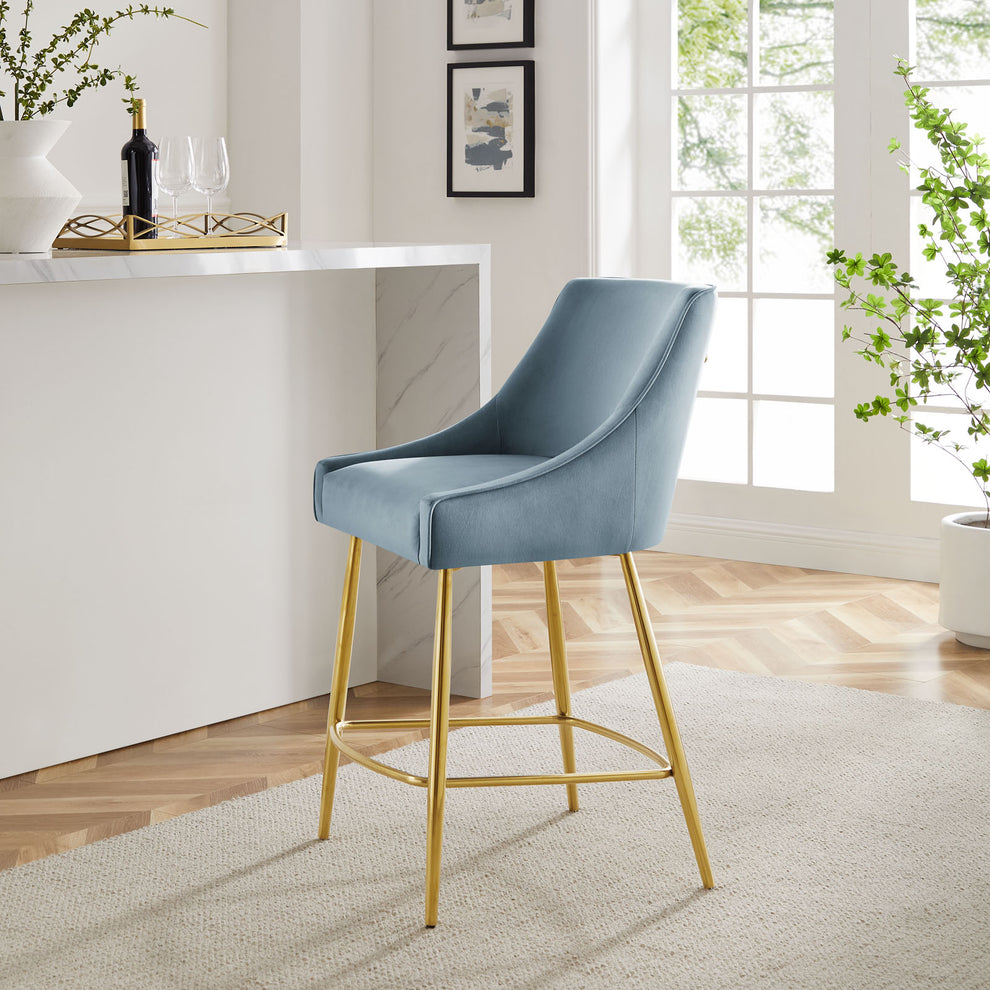 Discern Performance Velvet Counter Stool By Modway - EEI-5474 | Bar Stools | Modishstore - 24
