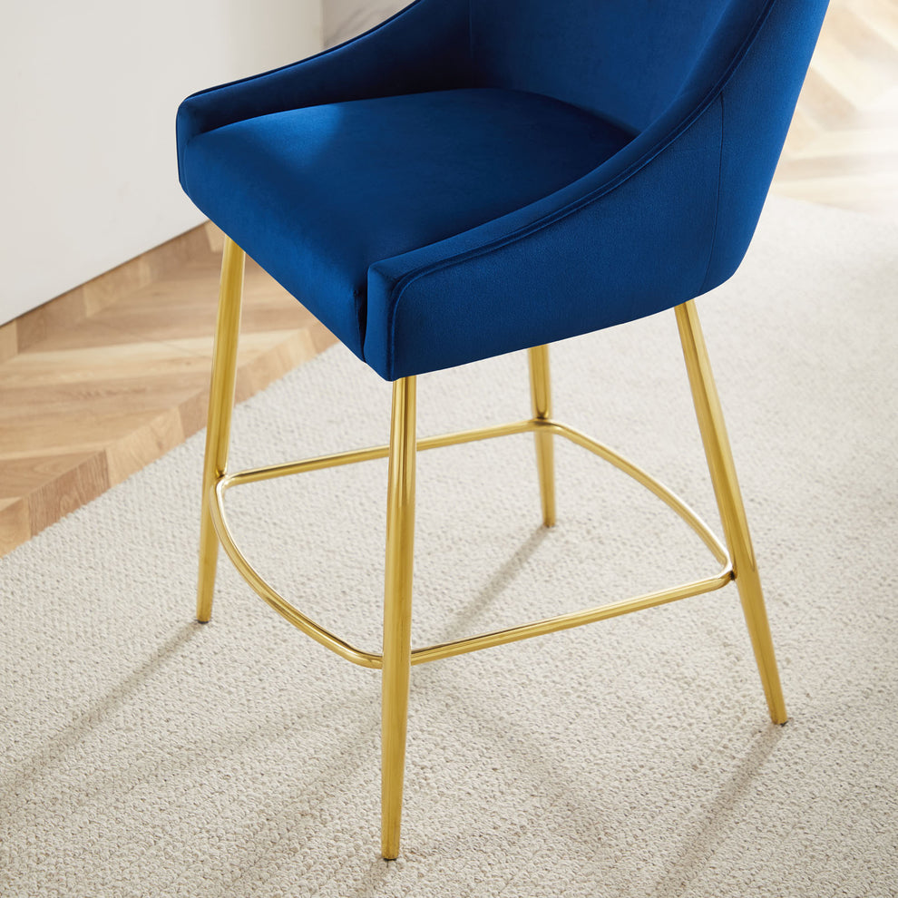 Discern Performance Velvet Counter Stool By Modway - EEI-5474 | Bar Stools | Modishstore - 31