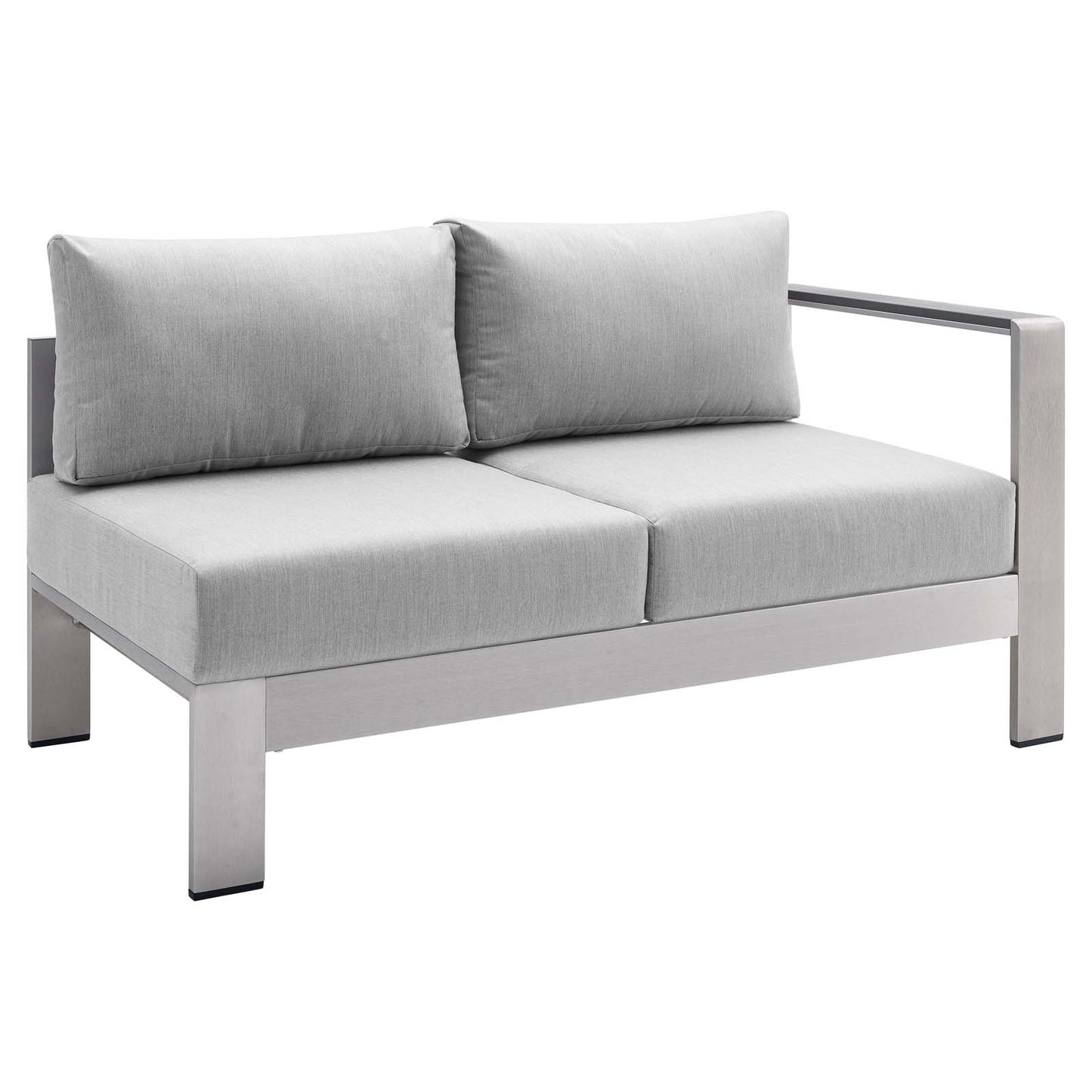 Shore Sunbrella® Fabric Outdoor Patio Aluminum 7 Piece Sectional Sofa Set By Modway - EEI-5481 | Outdoor Sofas, Loveseats & Sectionals | Modishstore - 3