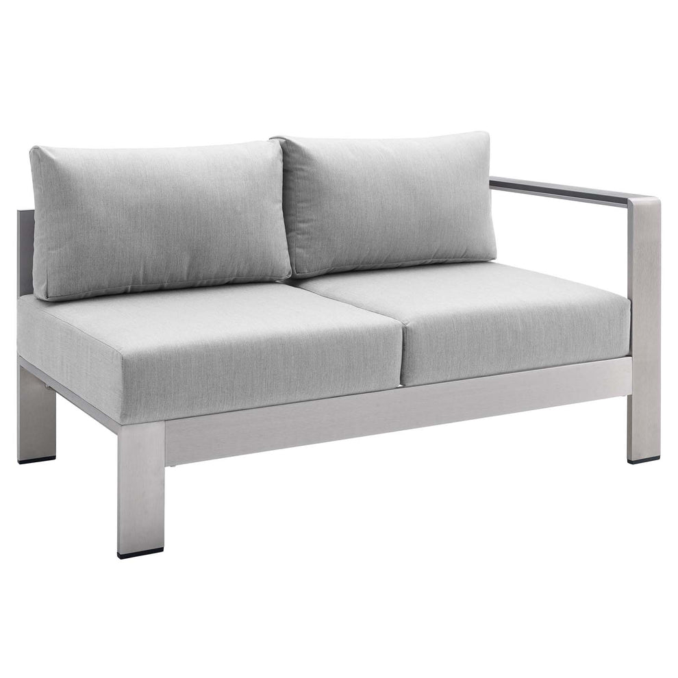 Shore Sunbrella® Fabric Outdoor Patio Aluminum 7 Piece Sectional Sofa Set By Modway - EEI-5481 | Outdoor Sofas, Loveseats & Sectionals | Modishstore - 3