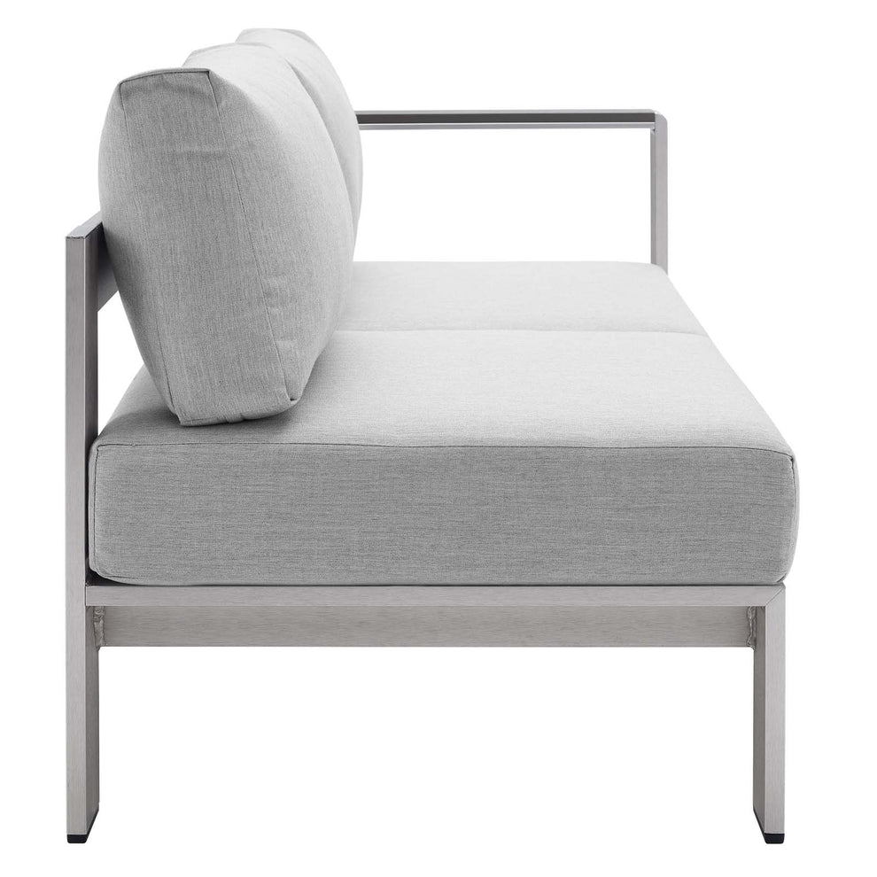 Shore Sunbrella® Fabric Outdoor Patio Aluminum 7 Piece Sectional Sofa Set By Modway - EEI-5481 | Outdoor Sofas, Loveseats & Sectionals | Modishstore - 4