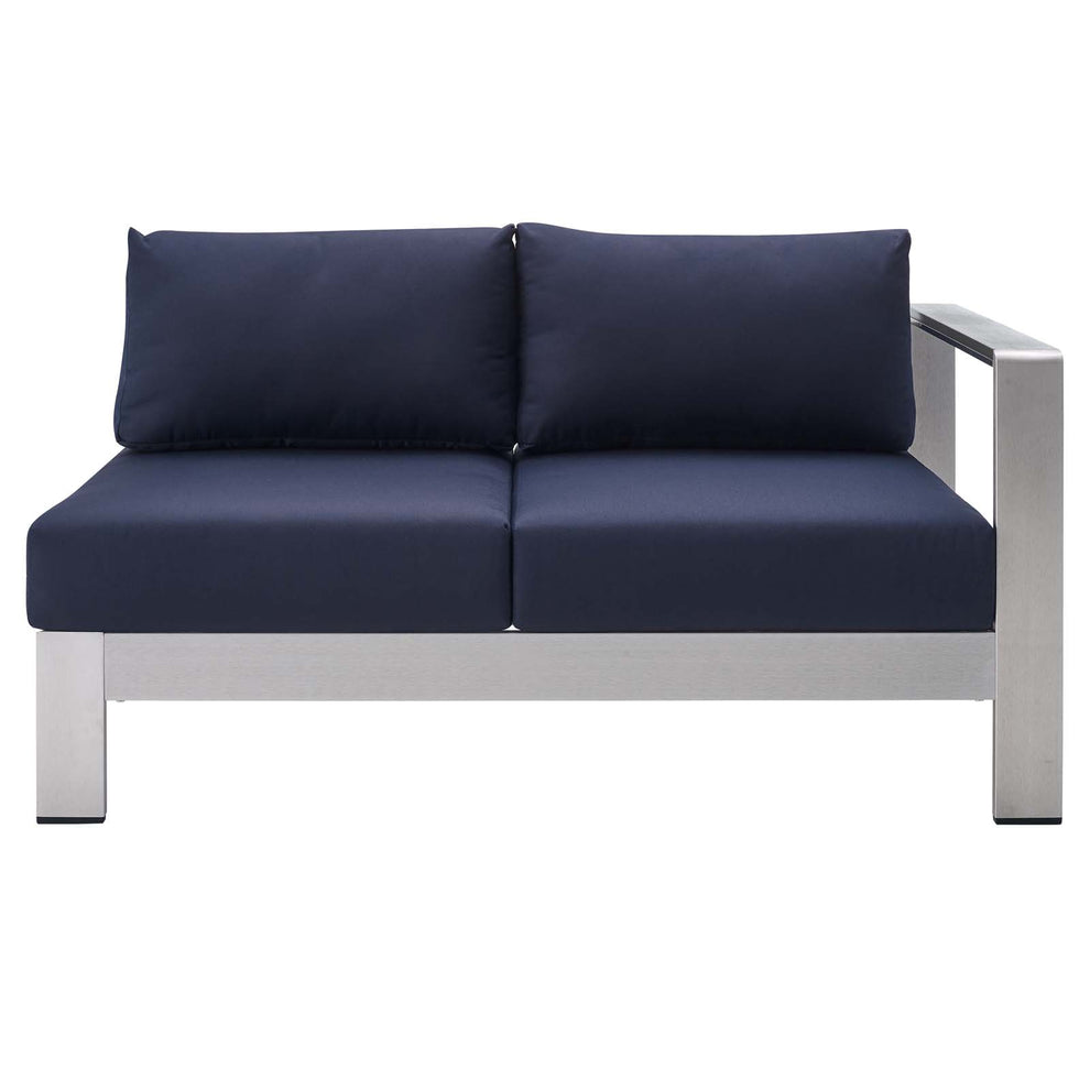 Shore Sunbrella® Fabric Outdoor Patio Aluminum 7 Piece Sectional Sofa Set By Modway - EEI-5481 | Outdoor Sofas, Loveseats & Sectionals | Modishstore - 11