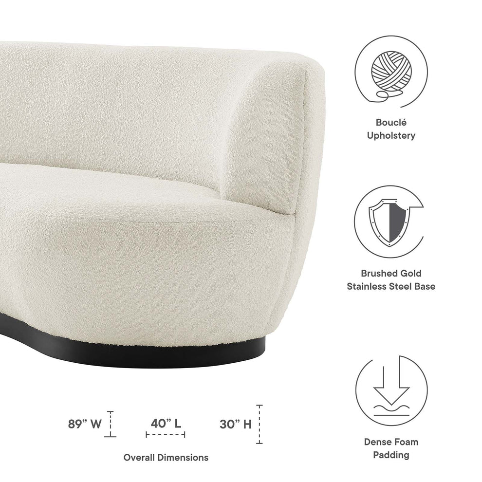 Kindred Boucle Upholstered Upholstered Fabric Sofa By Modway - EEI-5488 | Sofas | Modishstore - 5