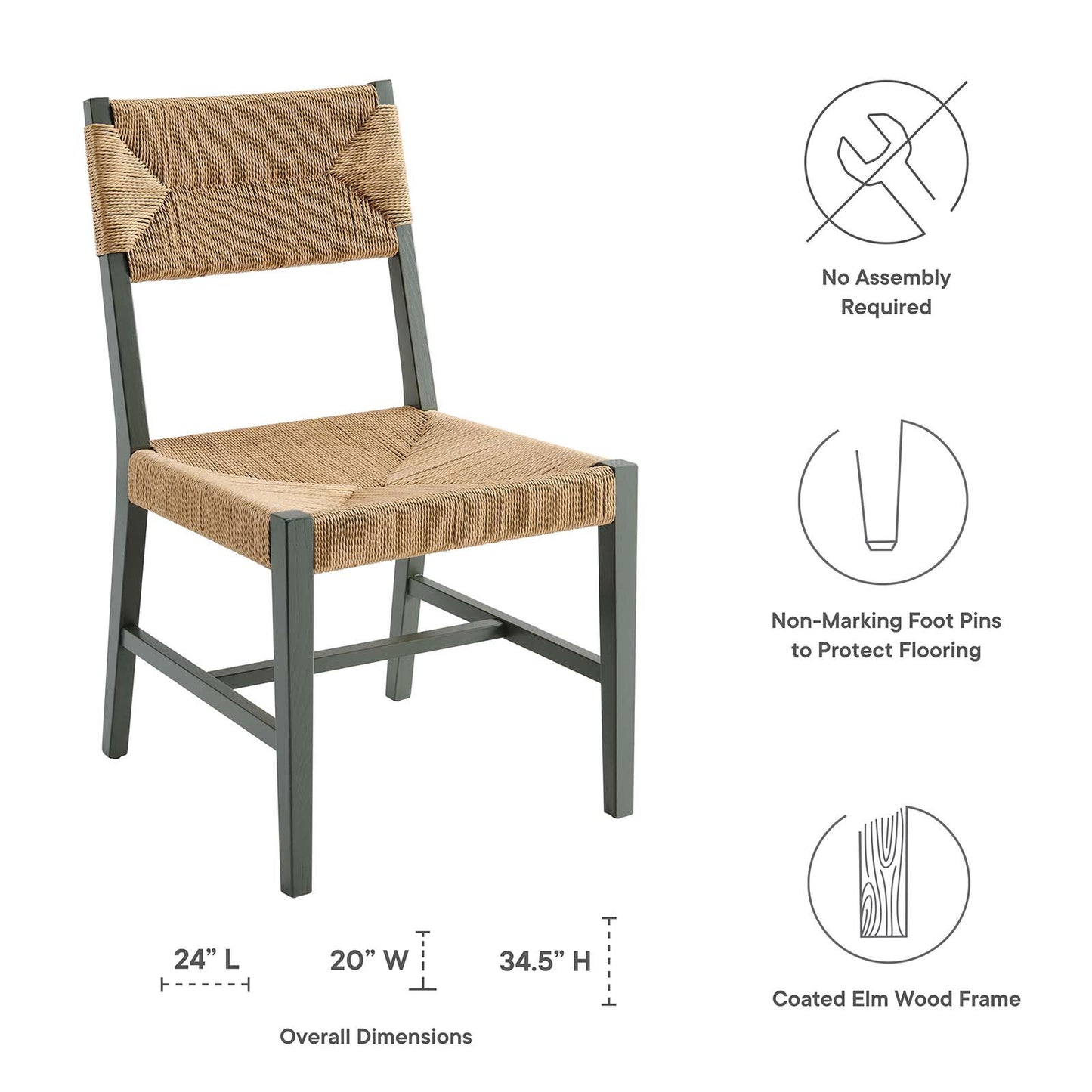 Bodie Wood Dining Chair By Modway - EEI-5489-BLK-NAT | Dining Chairs |  Modishstore - 13