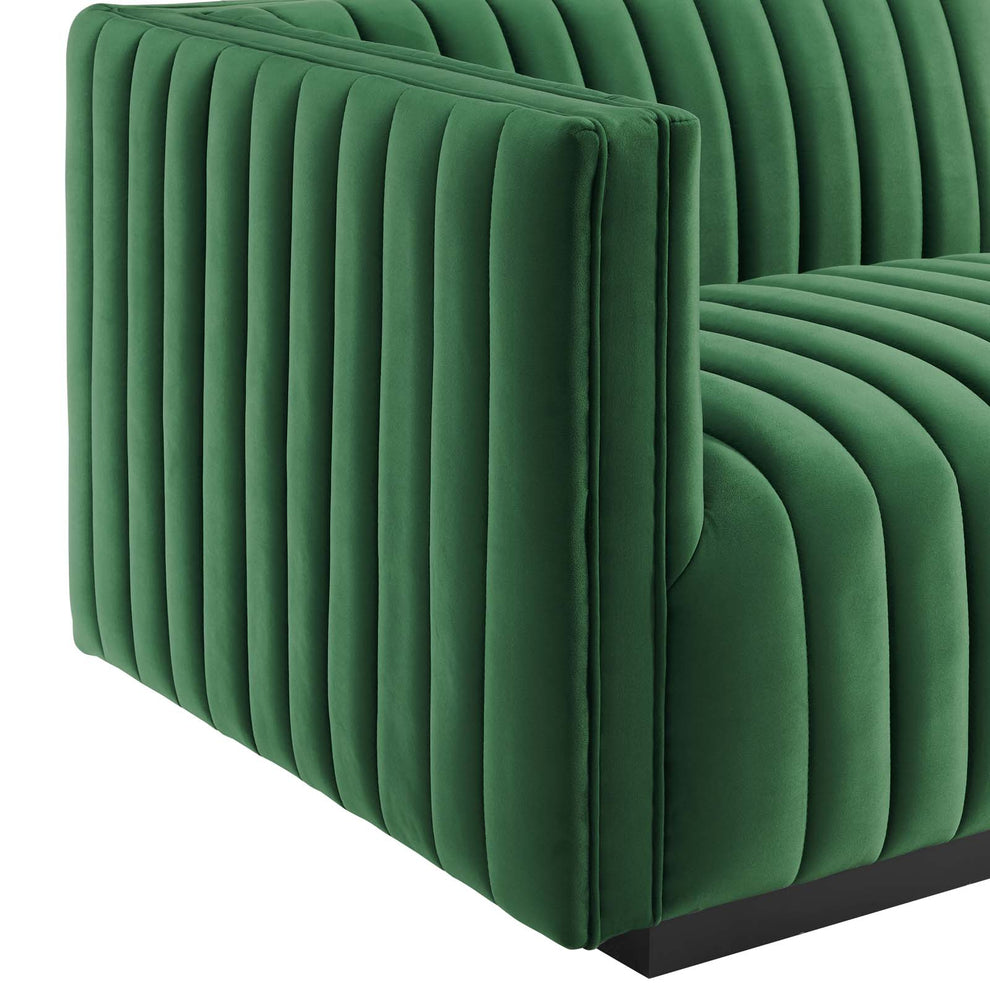 Conjure Channel Tufted Performance Velvet Left-Arm Chair By Modway - EEI-5490 | Armchairs | Modishstore - 10