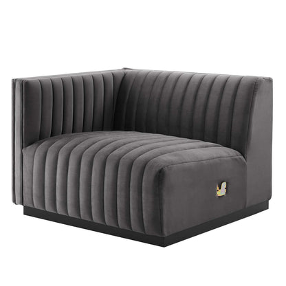 Conjure Channel Tufted Performance Velvet Left-Arm Chair By Modway - EEI-5490 | Armchairs | Modishstore - 13