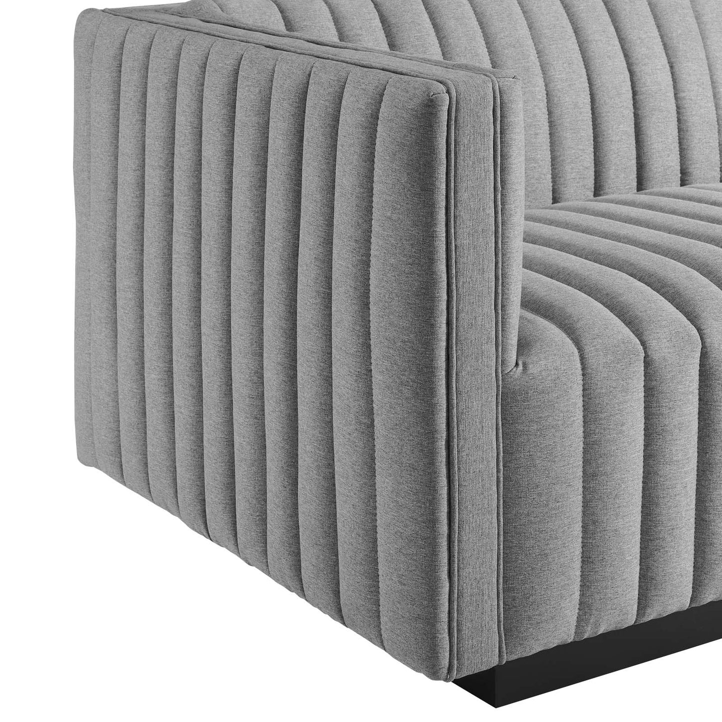 Conjure Channel Tufted Upholstered Fabric Left-Arm Chair By Modway - EEI-5491 | Armchairs | Modishstore - 11