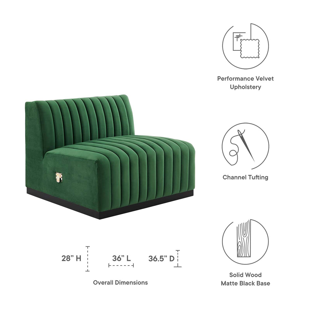 Conjure Channel Tufted Performance Velvet Armless Chair By Modway - EEI-5494 | Sofas | Modishstore - 12