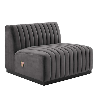 Conjure Channel Tufted Performance Velvet Armless Chair By Modway - EEI-5494 | Sofas | Modishstore - 14