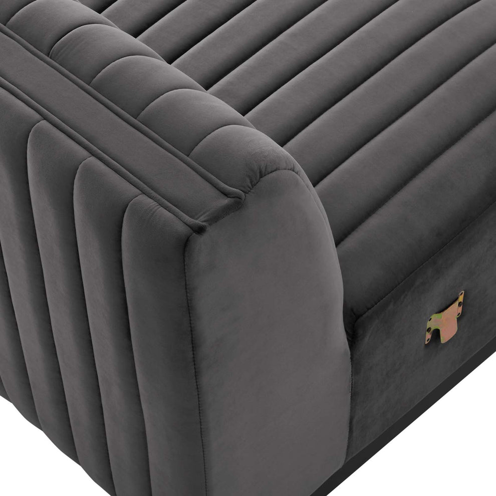 Conjure Channel Tufted Performance Velvet Armless Chair By Modway - EEI-5494 | Sofas | Modishstore - 18