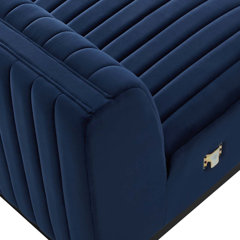 Conjure Channel Tufted Performance Velvet Armless Chair By Modway - EEI-5494 | Sofas | Modishstore - 25