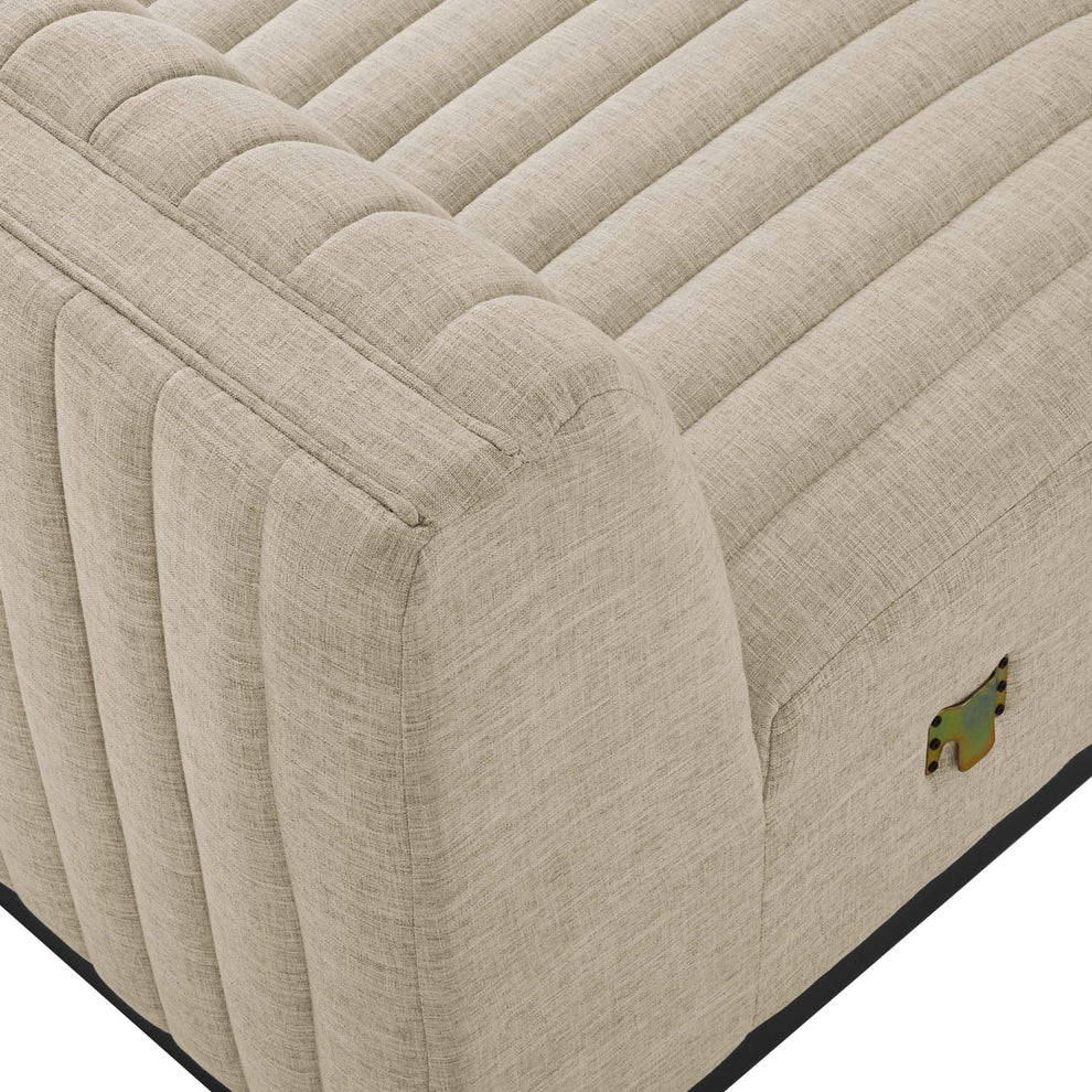 Conjure Channel Tufted Upholstered Fabric Armless Chair By Modway - EEI-5495 | Sofas | Modishstore - 6
