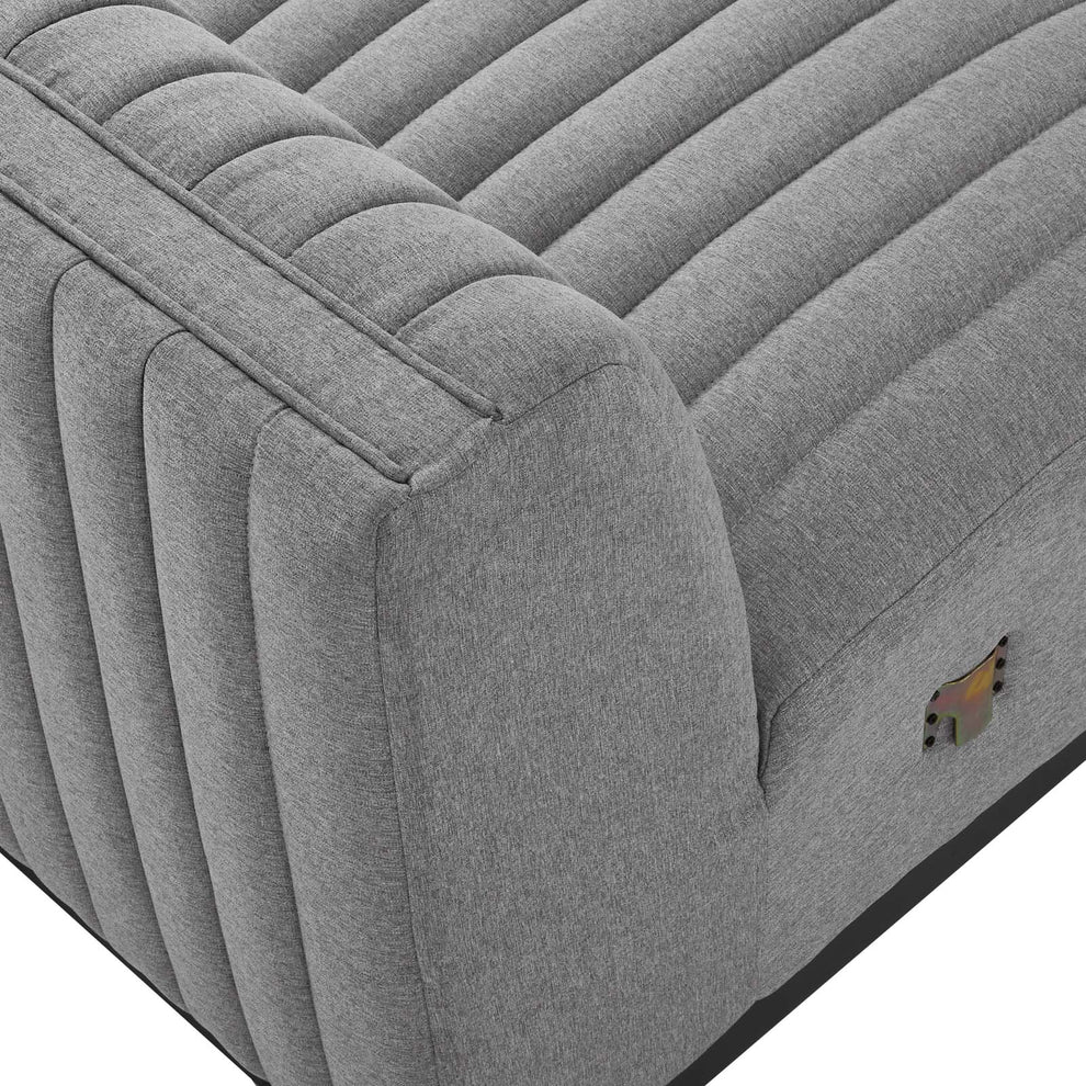 Conjure Channel Tufted Upholstered Fabric Armless Chair By Modway - EEI-5495 | Sofas | Modishstore - 12