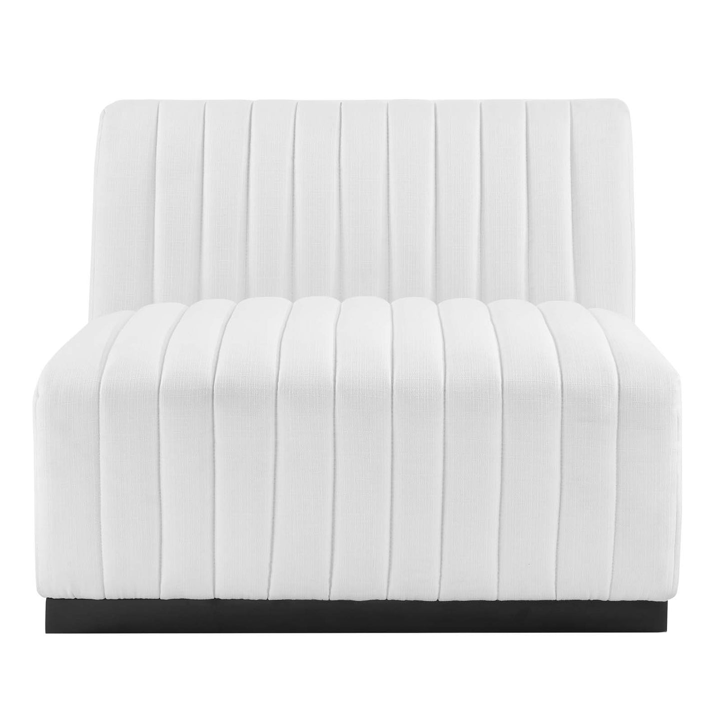Conjure Channel Tufted Upholstered Fabric Armless Chair By Modway - EEI-5495 | Sofas | Modishstore - 18