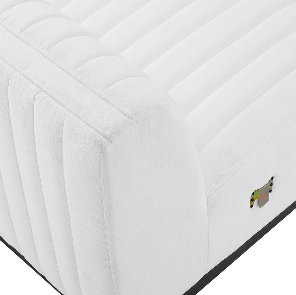Conjure Channel Tufted Upholstered Fabric Armless Chair By Modway - EEI-5495 | Sofas | Modishstore - 19