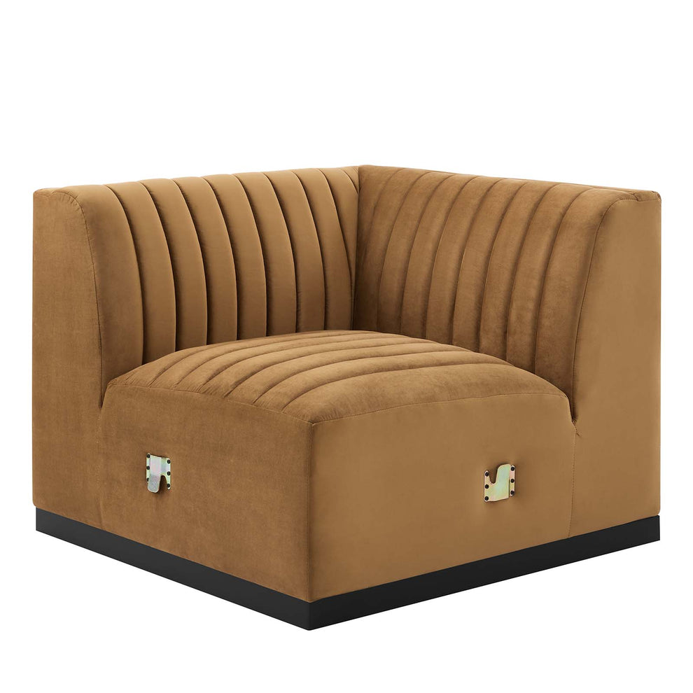 Conjure Channel Tufted Performance Velvet Left Corner Chair By Modway - EEI-5496 | Sofas | Modishstore - 2