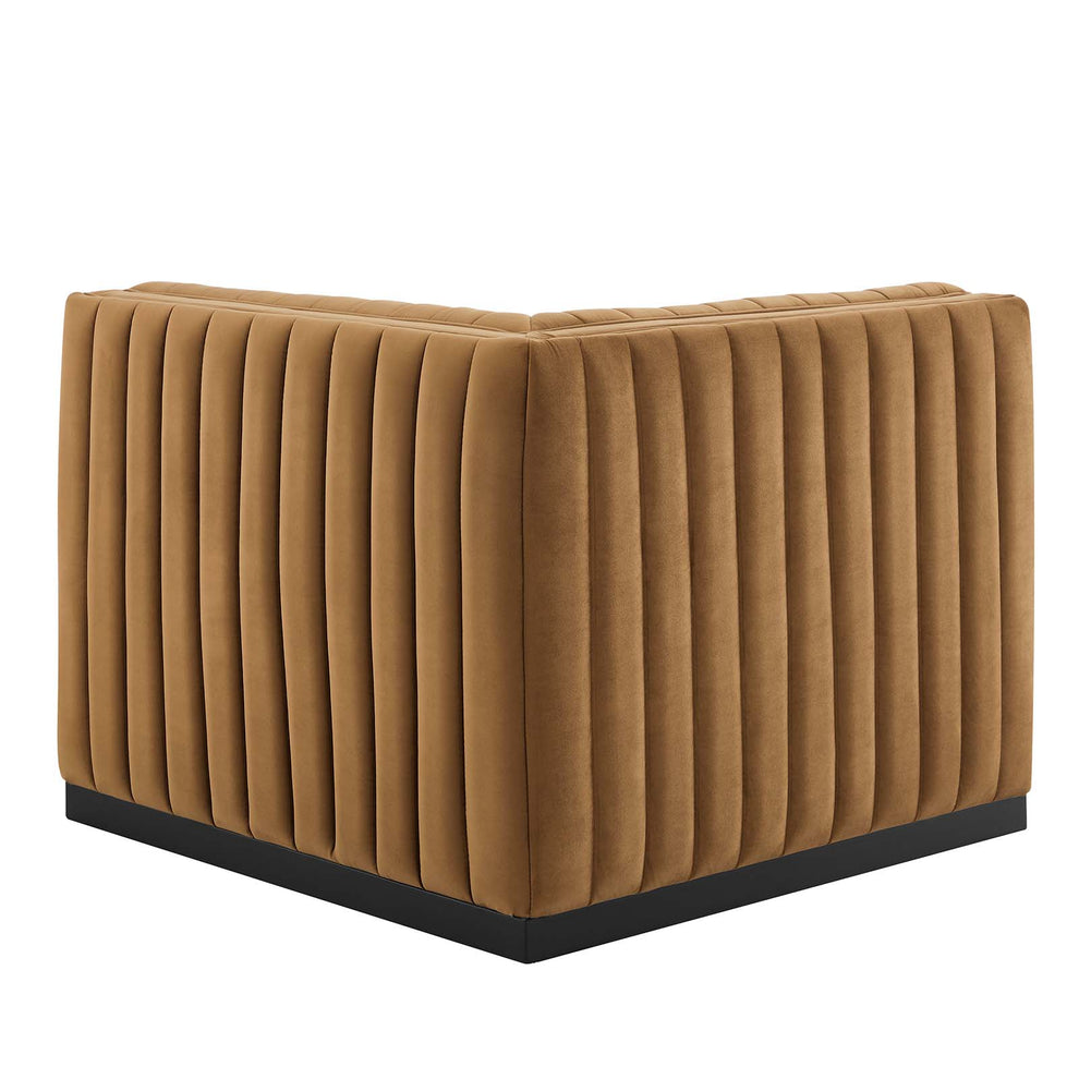 Conjure Channel Tufted Performance Velvet Left Corner Chair By Modway - EEI-5496 | Sofas | Modishstore - 5