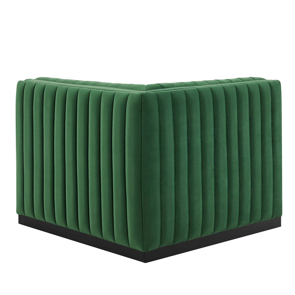 Conjure Channel Tufted Performance Velvet Left Corner Chair By Modway - EEI-5496 | Sofas | Modishstore - 9