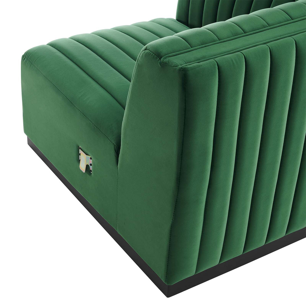 Conjure Channel Tufted Performance Velvet Left Corner Chair By Modway - EEI-5496 | Sofas | Modishstore - 10