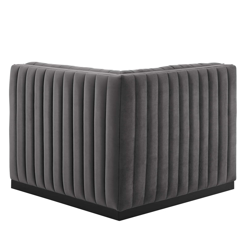 Conjure Channel Tufted Performance Velvet Left Corner Chair By Modway - EEI-5496 | Sofas | Modishstore - 15