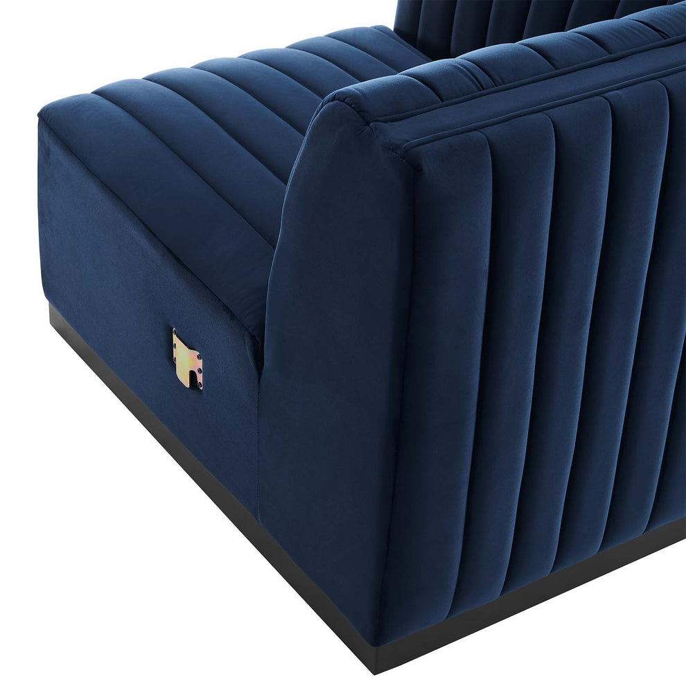 Conjure Channel Tufted Performance Velvet Left Corner Chair By Modway - EEI-5496 | Sofas | Modishstore - 22