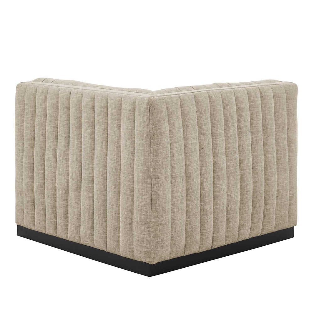 Conjure Channel Tufted Upholstered Fabric Left Corner Chair By Modway - EEI-5497 | Sofas | Modishstore - 4