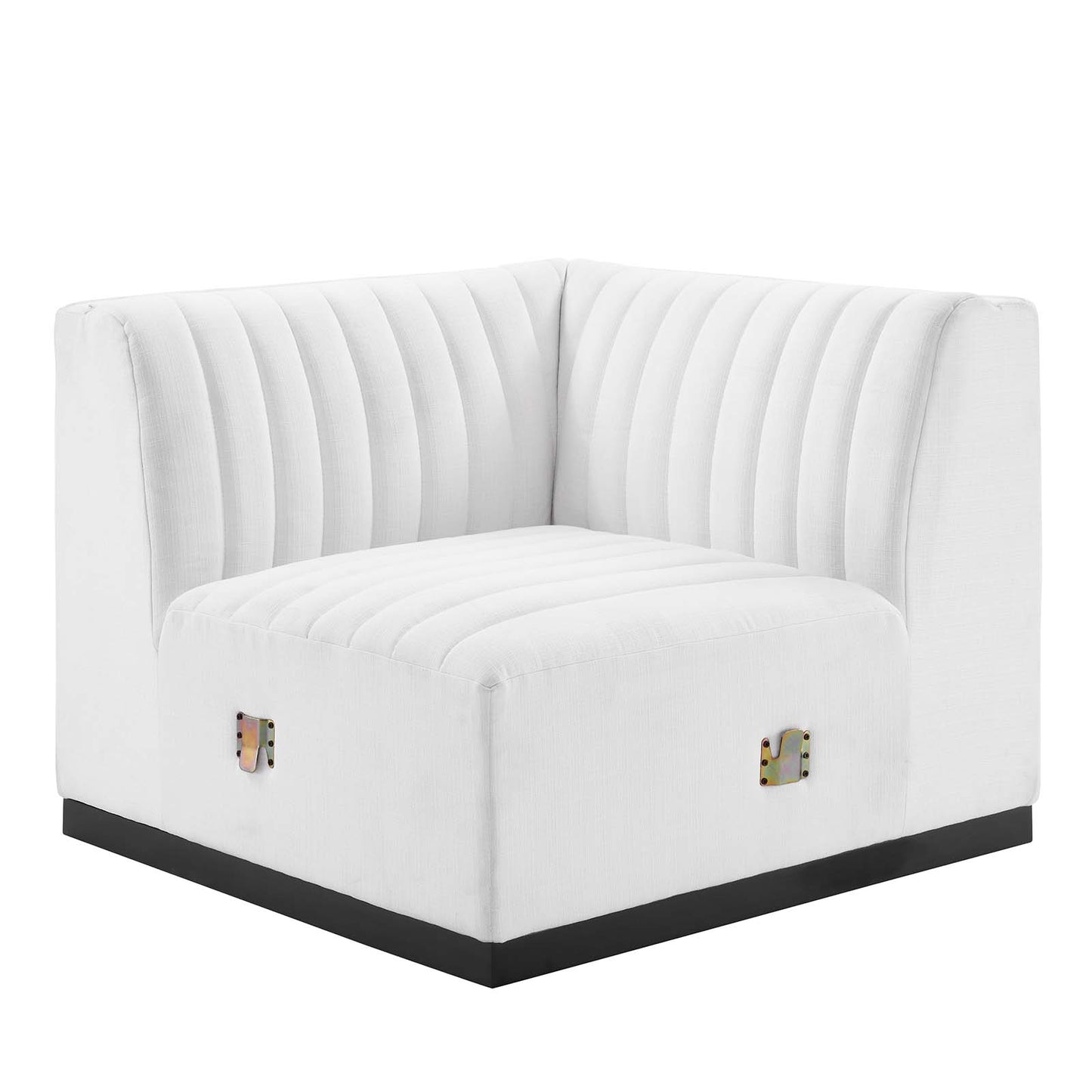 Conjure Channel Tufted Upholstered Fabric Left Corner Chair By Modway - EEI-5497 | Sofas | Modishstore - 13