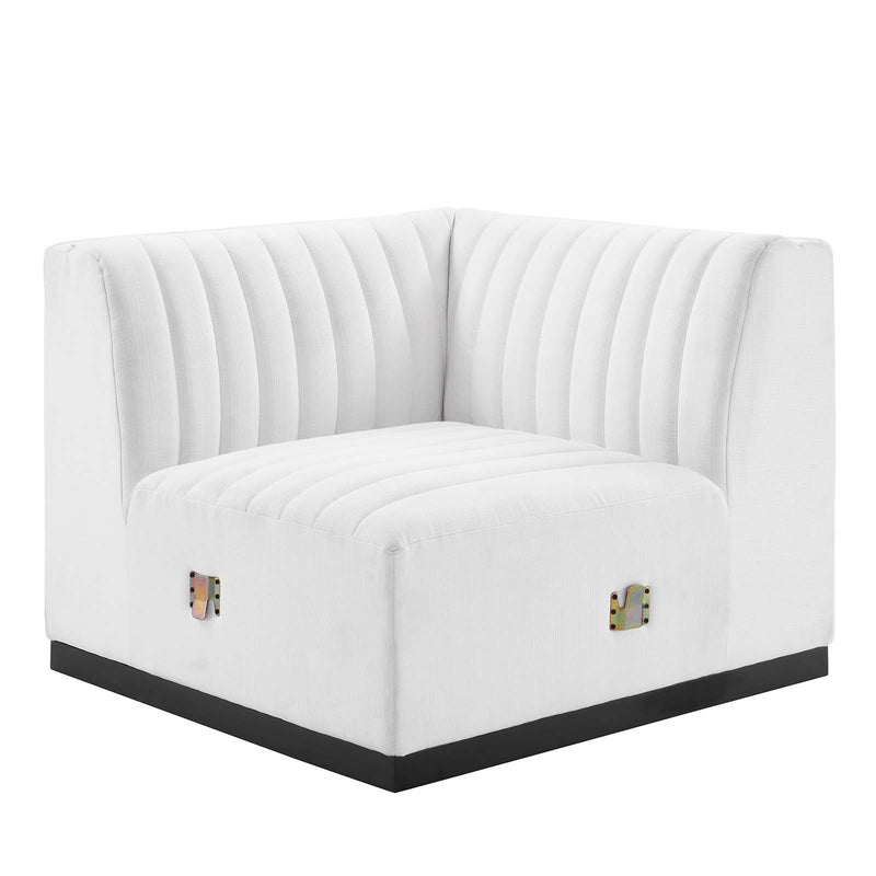 Conjure Channel Tufted Upholstered Fabric Left Corner Chair By Modway - EEI-5497 | Sofas | Modishstore - 13