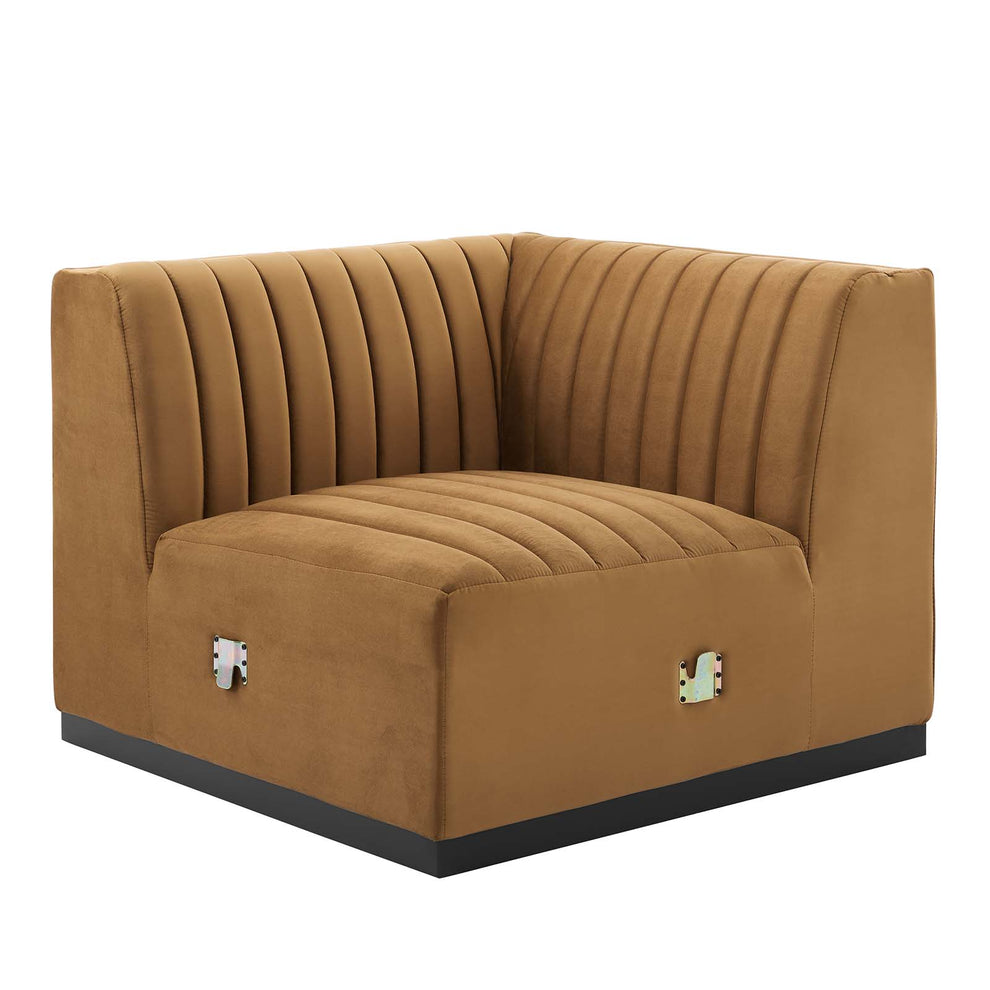 Conjure Channel Tufted Performance Velvet Right Corner Chair By Modway - EEI-5498 | Sofas | Modishstore - 2