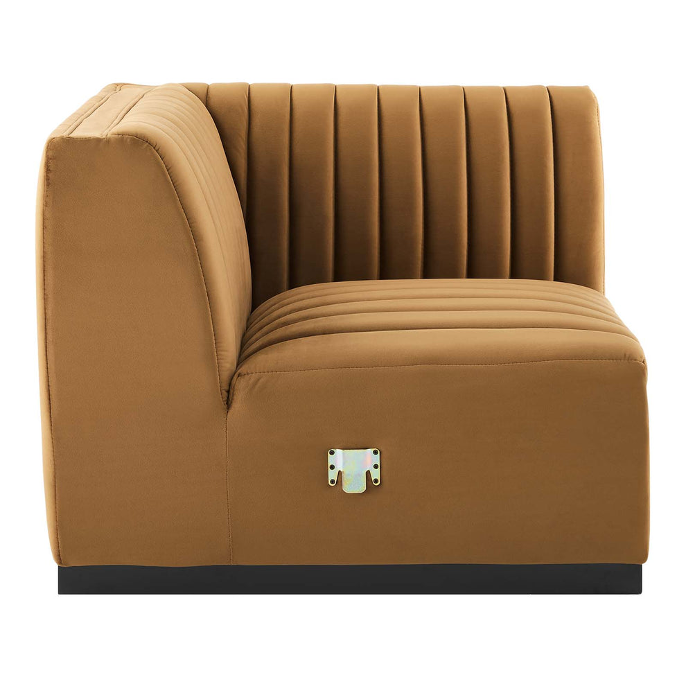 Conjure Channel Tufted Performance Velvet Right Corner Chair By Modway - EEI-5498 | Sofas | Modishstore - 3