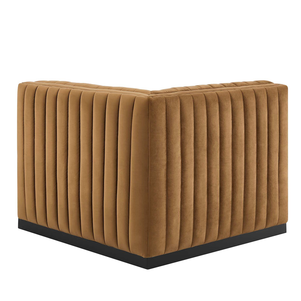 Conjure Channel Tufted Performance Velvet Right Corner Chair By Modway - EEI-5498 | Sofas | Modishstore - 4