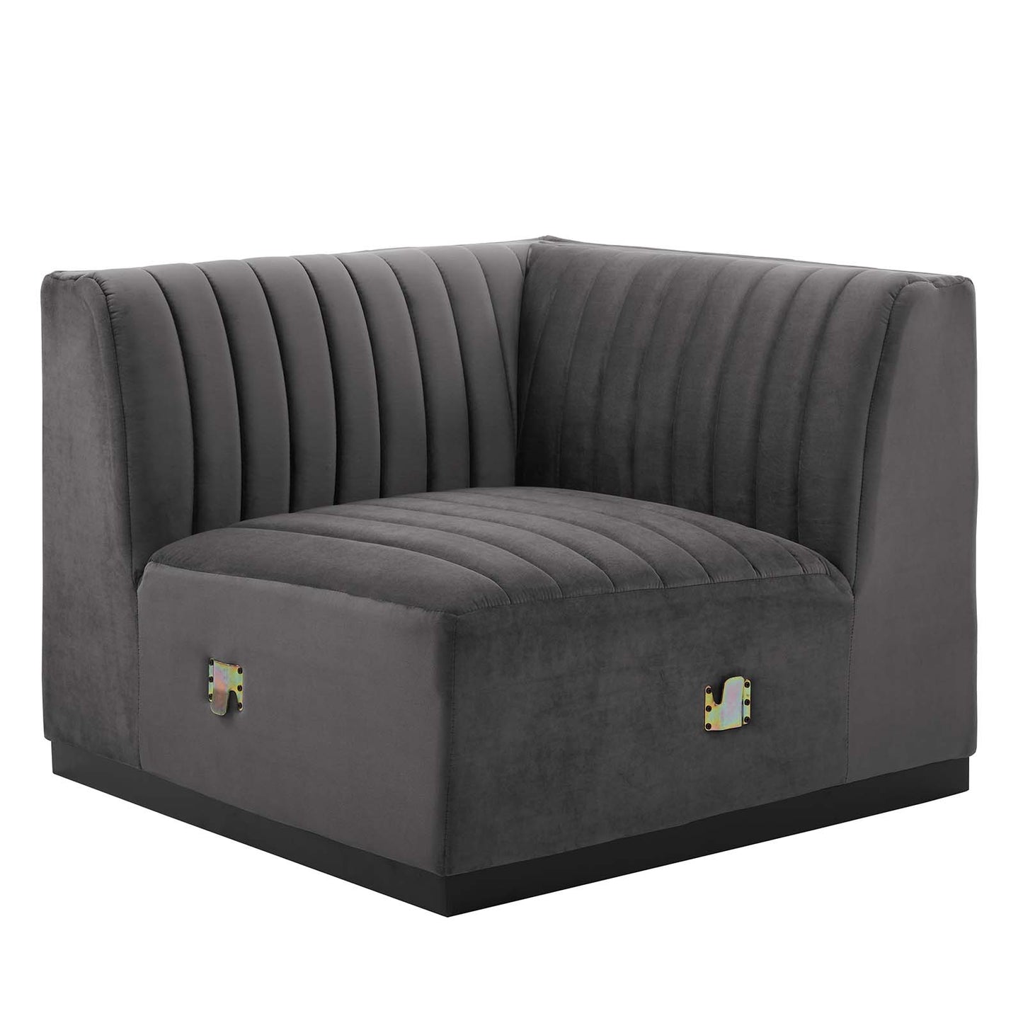 Conjure Channel Tufted Performance Velvet Right Corner Chair By Modway - EEI-5498 | Sofas | Modishstore - 13