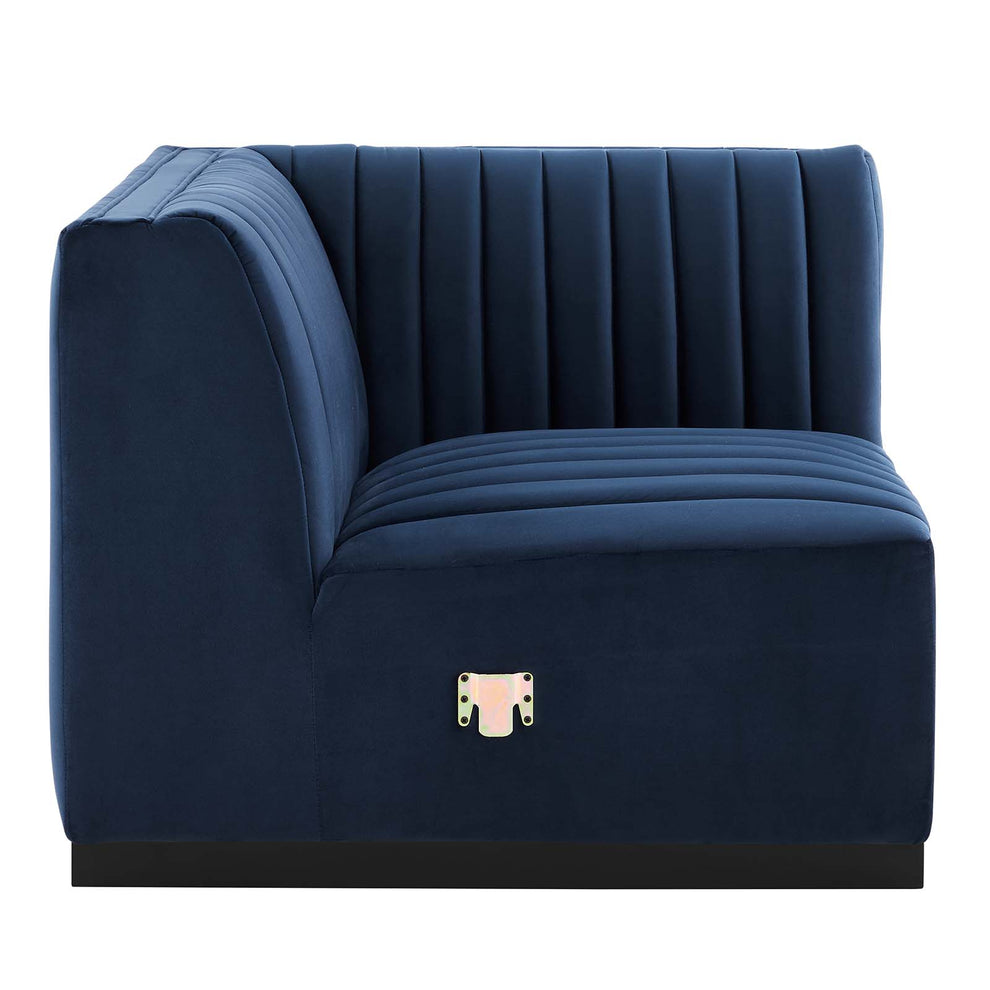Conjure Channel Tufted Performance Velvet Right Corner Chair By Modway - EEI-5498 | Sofas | Modishstore - 20