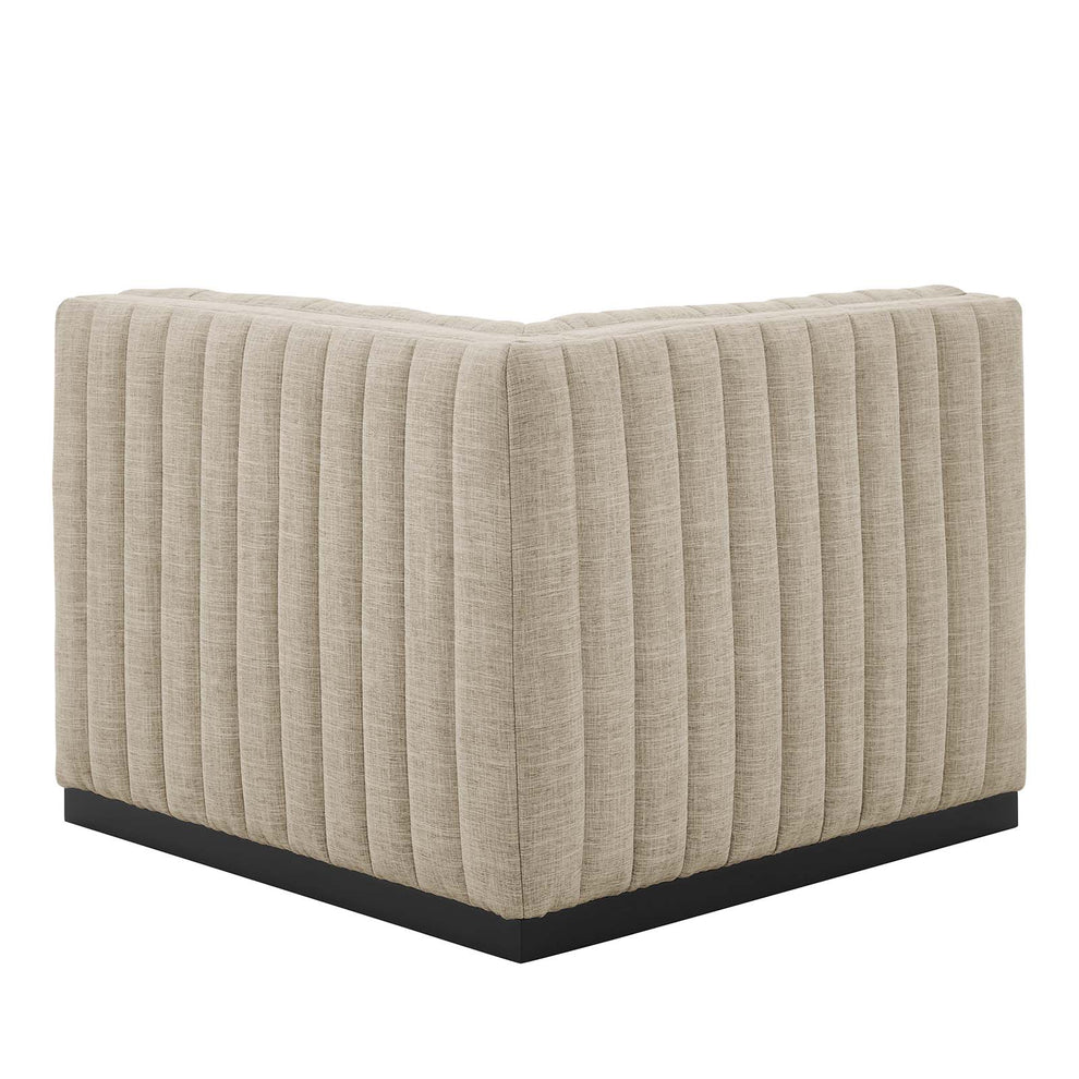 Conjure Channel Tufted Upholstered Fabric Right Corner Chair By Modway - EEI-5499 | Sofas | Modishstore - 4