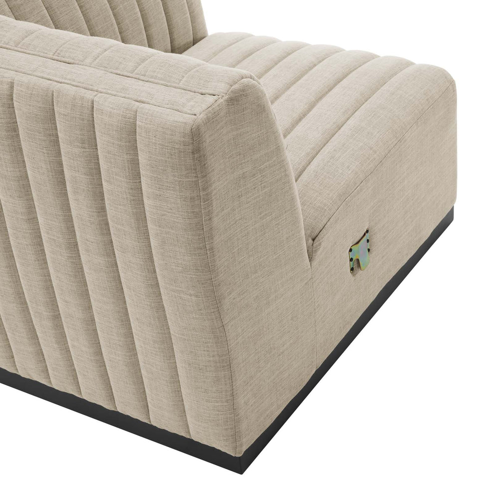 Conjure Channel Tufted Upholstered Fabric Right Corner Chair By Modway - EEI-5499 | Sofas | Modishstore - 5