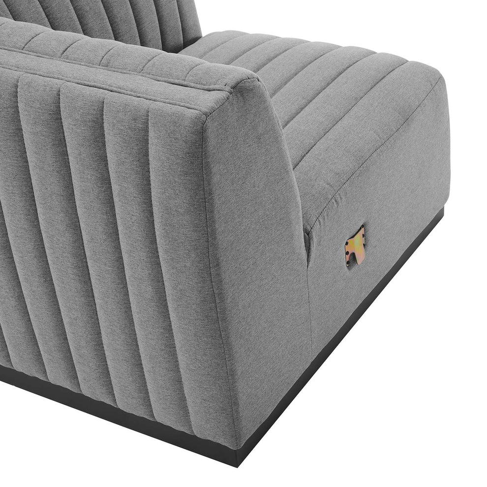 Conjure Channel Tufted Upholstered Fabric Right Corner Chair By Modway - EEI-5499 | Sofas | Modishstore - 11