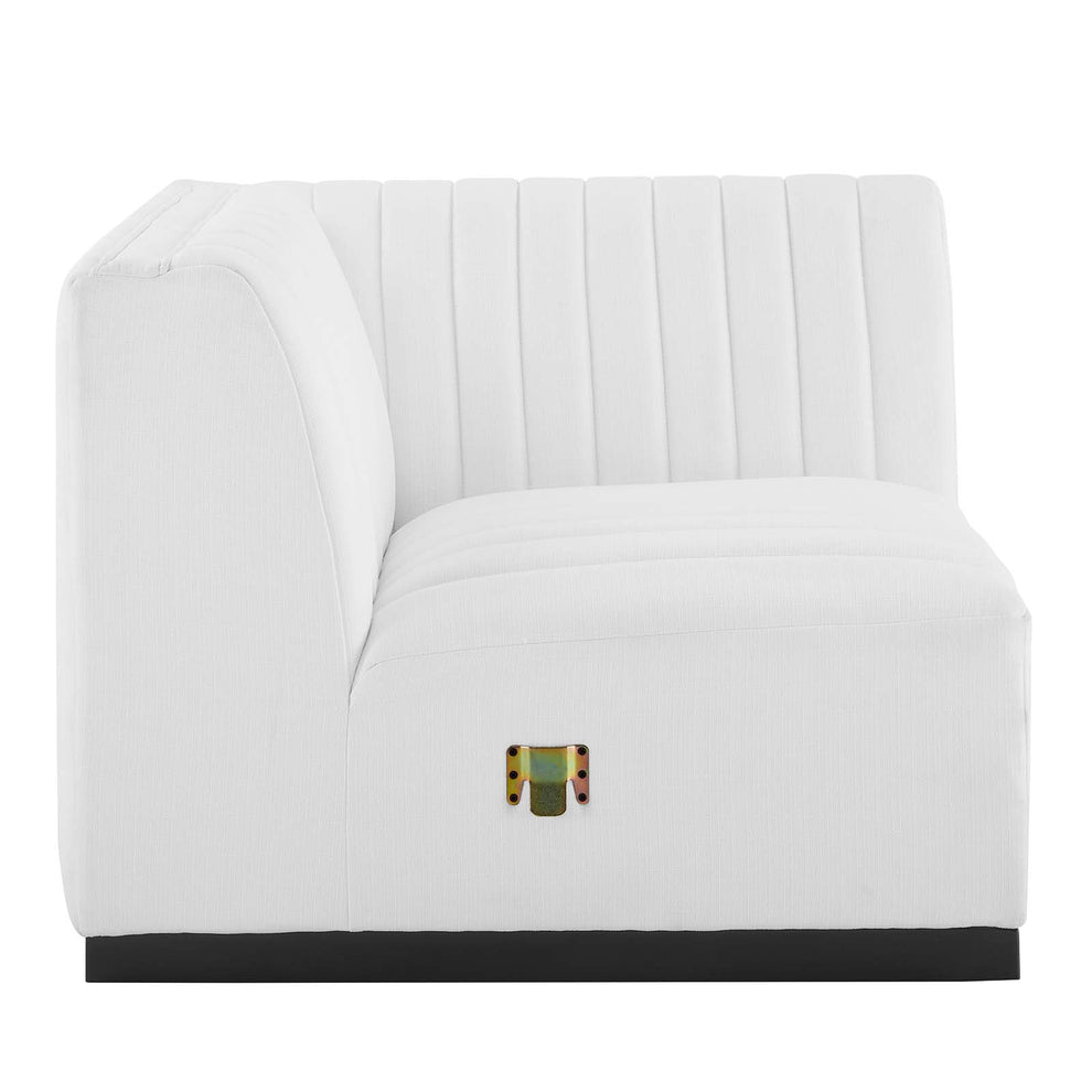 Conjure Channel Tufted Upholstered Fabric Right Corner Chair By Modway - EEI-5499 | Sofas | Modishstore - 15